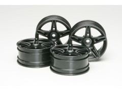 SP.1263  5本ツインスポークホイール（黒）4本　（26mm/+4）