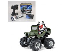 58242 TAMIYA/タミヤ　1/10 RC ワイルドウイリー 2 組立キット+サンワ：MX-6 コンピュータプロポ付きオリジナルフルセット+オリジナルフルベアリングセット （未組立） ≪ラジコン≫