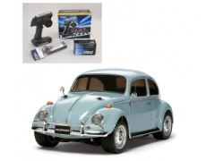 58572 TAMIYA/タミヤ　1/10 RC フォルクスワーゲン ビートル （M-06シャーシ） 組立キット+サンワ：MX-6 コンピュータプロポ付きオリジナルフルセット （未組立） ≪ラジコン≫