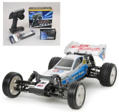 58587 TAMIYA/タミヤ　1/10 RC ネオ マイティフロッグ （DT-03シャーシ） 組立キット+サンワ：MX-6 コンピュータプロポ付きオリジナルフルセット （未組立） ≪ラジコン≫