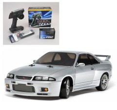 58604 TAMIYA/タミヤ　1/10 RC スカイライン GT-R（R33）（TT-02D）ドリフトスペック 組立キット+サンワ：MX-6 コンピュータプロポ付きオリジナルフルセット （未組立） ≪ラジコン≫