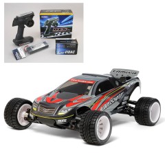 58610 TAMIYA/タミヤ　1/10 RC アクロショット（DT-03Tシャーシ） 組立キット+サンワ：MX-6 コンピュータプロポ付きオリジナルフルセット （未組立） ≪ラジコン≫