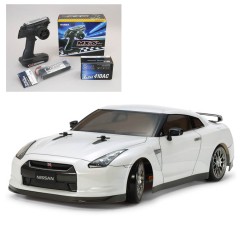58623 TAMIYA/タミヤ　1/10 RC NISSAN GT-R（TT-02Dシャーシ）ドリフトスペック 組立キット+サンワ：MX-6 コンピュータプロポ付きオリジナルフルセット （未組立） ≪ラジコン≫