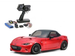 58624 TAMIYA/タミヤ　1/10 RC マツダ ロードスター (M-05シャーシ) 組立キット+タミヤ：ファインスペック 電動RCドライブセット （未組立） ≪ラジコン≫