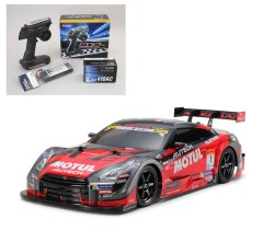 58625 TAMIYA/タミヤ　1/10 RC MOTUL AUTECH GT-R（TT-02シャーシ）組立キット+サンワ：MX-6 コンピュータプロポ付きオリジナルフルセット （未組立） ≪ラジコン≫