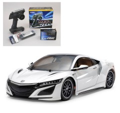 58634 TAMIYA/タミヤ　1/10 RC NSX (TT-02シャーシ)　組立キット+サンワ：MX-6 コンピュータプロポ付きオリジナルフルセット （未組立） ≪ラジコン≫