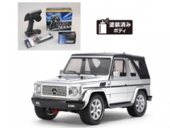 58635 TAMIYA/タミヤ　1/10 RC メルセデス・ベンツ G 320 カブリオ塗装済みシルバーボディ（MF-01 Xシャーシ） 組立キット+サンワ：MX-6 コンピュータプロポ付きオリジナルフルセット+オリジナルフルベアリングセット （未組立） ≪ラジコン≫
