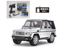 58635 TAMIYA/タミヤ　1/10 RC メルセデス・ベンツ G 320 カブリオ塗装済みシルバーボディ（MF-01 Xシャーシ） 組立キット+サンワ：MX-6 コンピュータプロポ付きオリジナルフルセット （未組立） ≪ラジコン≫