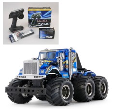 58646 TAMIYA/タミヤ　1/18 RC コングヘッド6×6（G6-01シャーシ） 組立キット+サンワ：MX-6 コンピュータプロポ付きオリジナルフルセット （未組立） ≪ラジコン≫