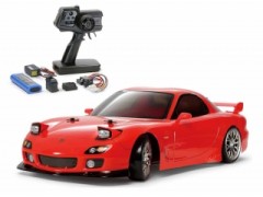 58648 TAMIYA/タミヤ　1/10 RC マツダ RX-7（FD3S）（TT-02Dシャーシ）ドリフトスペック 組立キット+タミヤ：ファインスペック 電動RCドライブセット （未組立） ≪ラジコン≫