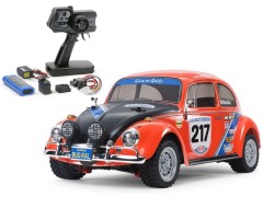 58650 TAMIYA/タミヤ　1/10 RC フォルクスワーゲン ビートル ラリー（MF-01Xシャーシ） 組立キット+タミヤ：ファインスペック 電動RCドライブセット+オリジナルフルベアリングセット （未組立） ≪ラジコン≫