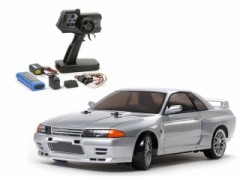 58651 TAMIYA/タミヤ　1/10 RC NISSAN スカイラインGT-R (R32)(TT-02Dシャーシ)ドリフトスペック 組立キット+タミヤ：ファインスペック 電動RCドライブセット （未組立） ≪ラジコン≫