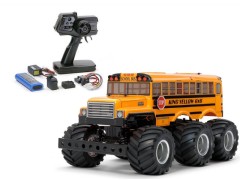 58653 TAMIYA/タミヤ　1/18 RC キングイエロー6x6（G6-01シャーシ） 組立キット+タミヤ：ファインスペック 電動RCドライブセット+オリジナルフルベアリングセット （未組立） ≪ラジコン≫