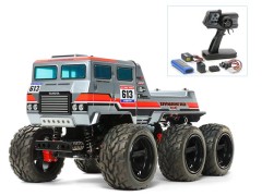 58660 TAMIYA/タミヤ　1/18 RC ダイナヘッド6x6（G6-01TRシャーシ） 組立キット+タミヤ：ファインスペック 電動RCドライブセット （未組立） ≪ラジコン≫