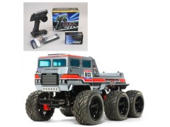 58660 TAMIYA/タミヤ　1/18 RC ダイナヘッド6x6（G6-01TRシャーシ） 組立キット+サンワ：MX-6 コンピュータプロポ付きオリジナルフルセット+オリジナルフルベアリングセット （未組立） ≪ラジコン≫