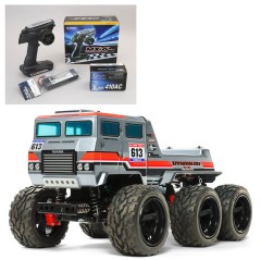 58660 TAMIYA/タミヤ　1/18 RC ダイナヘッド6x6（G6-01TRシャーシ） 組立キット+サンワ：MX-6 コンピュータプロポ付きオリジナルフルセット （未組立） ≪ラジコン≫
