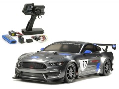 58664 TAMIYA/タミヤ　1/10 RC フォード マスタングGT4 (TT-02シャーシ) 組立キット+タミヤ：ファインスペック 電動RCドライブセット+オリジナルフルベアリングセット （未組立） ≪ラジコン≫