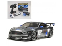 58664 TAMIYA/タミヤ　1/10 RC フォード マスタングGT4 (TT-02シャーシ) 組立キット+サンワ：MX-6 コンピュータプロポ付きオリジナルフルセット+オリジナルフルベアリングセット （未組立） ≪ラジコン≫