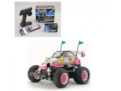 58673 TAMIYA/タミヤ　1/10 RC コミカル マイティフロッグ(WR-02CBシャーシ) 組立キット+サンワ：MX-6 コンピュータプロポ付きオリジナルフルセット+オリジナルフルベアリングセット （未組立） ≪ラジコン≫