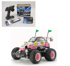 58673 TAMIYA/タミヤ　1/10 RC コミカル マイティフロッグ(WR-02CBシャーシ) 組立キット+サンワ：MX-6 コンピュータプロポ付きオリジナルフルセット （未組立） ≪ラジコン≫