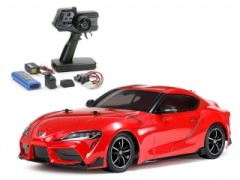 58674 TAMIYA/タミヤ　1/10 RC トヨタ GR スープラ (TT-02シャーシ) 組立キット+タミヤ：ファインスペック 電動RCドライブセット （未組立） ≪ラジコン≫