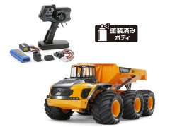 58676 TAMIYA/タミヤ　1/24 RC ボルボ A60H ダンプトラック 6×6 (G6-01シャーシ) 組立キット+タミヤ：ファインスペック 電動RCドライブセット+オリジナルフルベアリングセット （未組立） ≪ラジコン≫