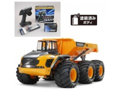 58676 TAMIYA/タミヤ　1/24 RC ボルボ A60H ダンプトラック 6×6 (G6-01シャーシ) 組立キット+サンワ：MX-6 コンピュータプロポ付きオリジナルフルセット+オリジナルフルベアリングセット （未組立） ≪ラジコン≫
