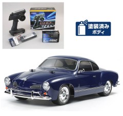 58677 TAMIYA/タミヤ　1/10 RC フォルクスワーゲン カルマンギア （M-06シャーシ）組立キット+サンワ：MX-6 コンピュータプロポ付きオリジナルフルセット （未組立） ≪ラジコン≫