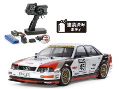 58682 TAMIYA/タミヤ　1/10 RC 1991 アウディ V8 ツーリング (TT-02シャーシ) 組立キット+タミヤ：ファインスペック 電動RCドライブセット+オリジナルフルベアリングセット （未組立） ≪ラジコン≫