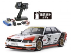 58682 TAMIYA/タミヤ　1/10 RC 1991 アウディ V8 ツーリング (TT-02シャーシ) 組立キット+タミヤ：ファインスペック 電動RCドライブセット （未組立） ≪ラジコン≫