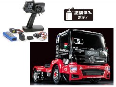 58683 TAMIYA/タミヤ　1/14 RC メルセデス・ベンツ アクトロス MP4 MB モータースポーツ (TT-01シャーシ TYPE-E) 組立キット+タミヤ：ファインスペック 電動RCドライブセット+オリジナルフルベアリングセット（未組立） ≪ラジコン≫
