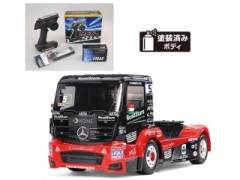 58683 TAMIYA/タミヤ　1/14 RC メルセデス・ベンツ アクトロス MP4 MB モータースポーツ (TT-01シャーシ TYPE-E) 組立キット+サンワ：MX-6 コンピュータプロポ付きオリジナルフルセット(HVS702サーボ仕様) （未組立） ≪ラジコン≫