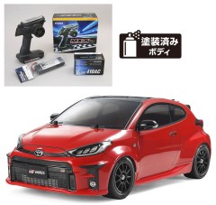 58684 TAMIYA/タミヤ　1/10 RC トヨタ GRヤリス (M-05シャーシ) 組立キット+サンワ：MX-6 コンピュータプロポ付きオリジナルフルセット （未組立） ≪ラジコン≫
