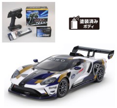 58689 TAMIYA/タミヤ　1/10 RCフォード GT Mk II (TT-02シャーシ) 組立キット+サンワ：MX-6 コンピュータプロポ付きオリジナルフルセット （未組立） ≪ラジコン≫