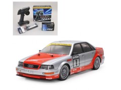 58699 TAMIYA/タミヤ　1/10 RC 1992 アウディ V8 ツーリング (TT-02シャーシ) 組立キット+サンワ：MX-6 コンピュータプロポ付きオリジナルフルセット+オリジナルフルベアリングセット （未組立） ≪ラジコン≫