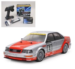 58699 TAMIYA/タミヤ　1/10 RC 1992 アウディ V8 ツーリング (TT-02シャーシ) 組立キット+サンワ：MX-6 コンピュータプロポ付きオリジナルフルセット （未組立） ≪ラジコン≫