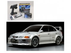 58713 TAMIYA/タミヤ　1/10 RC 三菱 ランサー エボリューション V (TT-02シャーシ) 組立キット+サンワ：MX-6 コンピュータプロポ付きオリジナルフルセット+オリジナルフルベアリングセット （未組立） ≪ラジコン≫