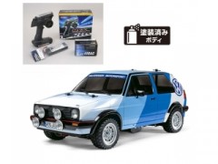 58714 TAMIYA/タミヤ　1/10 RC フォルクスワーゲン ゴルフII GTI 16V ラリー (MF-01Xシャーシ) 組立キット+サンワ：MX-6 コンピュータプロポ付きオリジナルフルセット+オリジナルフルベアリングセット （未組立） ≪ラジコン≫