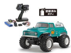 58725 TAMIYA/タミヤ　1/10 RC スカッシュバン（GF-02シャーシ） 組立キット+タミヤ：ファインスペック 電動RCドライブセット+オリジナルフルベアリングセット（未組立） ≪ラジコン≫