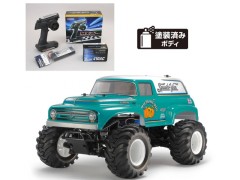 58725 TAMIYA/タミヤ　1/10 RC スカッシュバン（GF-02シャーシ） 組立キット+サンワ：MX-6 コンピュータプロポ付きオリジナルフルセット+オリジナルフルベアリングセット （未組立） ≪ラジコン≫