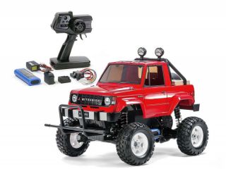 58727 TAMIYA/タミヤ　1/10 RC 三菱 パジェロ (CW-01シャーシ） 組立キット+タミヤ：ファインスペック 電動RCドライブセット （未組立） ≪ラジコン≫