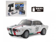 58732 TAMIYA/タミヤ　1/10 RC アルファロメオ ジュリア スプリント GTA クラブレーサー（ MB-01シャーシ） 組立キット+サンワ：MX-6 コンピュータプロポ付きオリジナルフルセット+オリジナルフルベアリングセット （未組立） ≪ラジコン≫