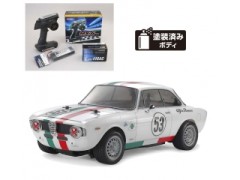 58732 TAMIYA/タミヤ　1/10 RC アルファロメオ ジュリア スプリント GTA クラブレーサー（ MB-01シャーシ） 組立キット+サンワ：MX-6 コンピュータプロポ付きオリジナルフルセット （未組立） ≪ラジコン≫