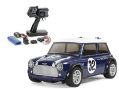 【9月発売】1/10RC ミニクーパーレーシング (MB-01シャーシ) 組立キット+タミヤ：ファインスペック 電動RCドライブセット（未組立） ≪ラジコン≫
