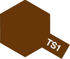85001　タミヤカラースプレー  プラスチック・金属用 TS-1 レッドブラウン