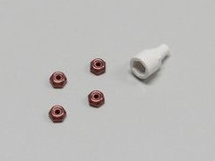MZW13R　カラーナイロンナット(レッド)