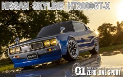 40702  ゼロワンスポーツ　ケンメリ2ドア HT2000GT-X スカイライン シャーシ組立済みキット