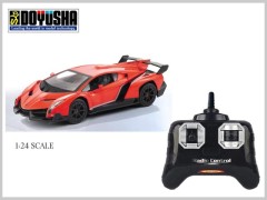 866-2425R　2.4GHz 1/24 RCカー ランボルギーニ ヴェネーノ (赤)　[トイラジコン]