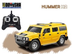 866-378H2　2.4GHz 1/24 RCカー ハマーH2 SUV(黄)　[トイラジコン]
