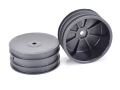 U4495　4WD フロントホイール ブラック(2) （ノーマル幅・ブラック）